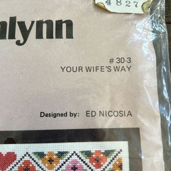 SALE 2/$20 Janlynn Counted Cross Stitch Pattern Kit Wife’s Way Vintage Made USA - Picture 5 of 7